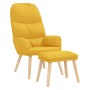 Sillón de relax con reposapiés tela amarillo mostaza de vidaXL, Sillones - Ref: Foro24-3097349, Precio: 148,99 €, Descuento: %