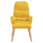 Sillón de relax con reposapiés tela amarillo mostaza de vidaXL, Sillones - Ref: Foro24-3097349, Precio: 148,99 €, Descuento: %