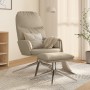 Relaxation armchair and footrest in light gray synthetic suede leather by vidaXL, Armchairs - Ref: Foro24-3097377, Price: 134...