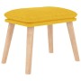 Sillón de relax con reposapiés tela amarillo mostaza de vidaXL, Sillones - Ref: Foro24-3097349, Precio: 148,99 €, Descuento: %