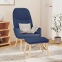 Sillón de relax con reposapiés tela azul de vidaXL, Sillones - Ref: Foro24-3097346, Precio: 149,97 €, Descuento: %