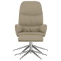 Relaxation armchair and footrest in light gray synthetic suede leather by vidaXL, Armchairs - Ref: Foro24-3097377, Price: 134...