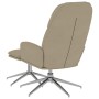 Relaxation armchair and footrest in light gray synthetic suede leather by vidaXL, Armchairs - Ref: Foro24-3097377, Price: 134...