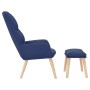 Sillón de relax con reposapiés tela azul de vidaXL, Sillones - Ref: Foro24-3097346, Precio: 149,97 €, Descuento: %