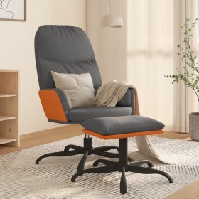 Relaxation armchair with light gray fabric stool by vidaXL, Armchairs - Ref: Foro24-3097387, Price: 119,84 €, Discount: %