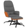 Sillón de relax con taburete tela gris claro de vidaXL, Sillones - Ref: Foro24-3097387, Precio: 119,84 €, Descuento: %