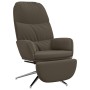 Sillón de relax y reposapiés piel de ante sintético gris oscuro de vidaXL, Sillones - Ref: Foro24-3097384, Precio: 114,99 €, ...