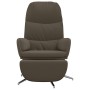 Sillón de relax y reposapiés piel de ante sintético gris oscuro de vidaXL, Sillones - Ref: Foro24-3097384, Precio: 114,99 €, ...