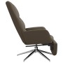 Sillón de relax y reposapiés piel de ante sintético gris oscuro de vidaXL, Sillones - Ref: Foro24-3097384, Precio: 114,99 €, ...