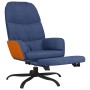 Sillón de relax con reposapiés de tela azul de vidaXL, Sillones - Ref: Foro24-3097398, Precio: 99,85 €, Descuento: %