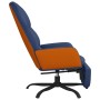 Sillón de relax con reposapiés de tela azul de vidaXL, Sillones - Ref: Foro24-3097398, Precio: 99,85 €, Descuento: %