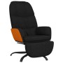 Sillón de relax con reposapiés de tela negro de vidaXL, Sillones - Ref: Foro24-3097399, Precio: 109,06 €, Descuento: %