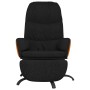 Sillón de relax con reposapiés de tela negro de vidaXL, Sillones - Ref: Foro24-3097399, Precio: 109,06 €, Descuento: %