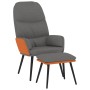 Relaxation armchair with light gray fabric stool by vidaXL, Armchairs - Ref: Foro24-3097364, Price: 107,31 €, Discount: %