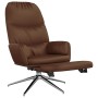 Sillón de relax con reposapiés cuero sintético marrón brillante de vidaXL, Sillones - Ref: Foro24-3097374, Precio: 109,93 €, ...