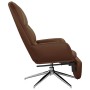 Sillón de relax con reposapiés cuero sintético marrón brillante de vidaXL, Sillones - Ref: Foro24-3097374, Precio: 109,93 €, ...