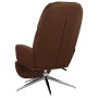 Sillón de relax con reposapiés cuero sintético marrón brillante de vidaXL, Sillones - Ref: Foro24-3097374, Precio: 109,93 €, ...