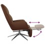 Sillón de relax con reposapiés cuero sintético marrón brillante de vidaXL, Sillones - Ref: Foro24-3097374, Precio: 109,93 €, ...