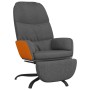 Sillón de relax con reposapiés de tela gris oscuro de vidaXL, Sillones - Ref: Foro24-3097395, Precio: 109,99 €, Descuento: %