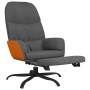 Sillón de relax con reposapiés de tela gris oscuro de vidaXL, Sillones - Ref: Foro24-3097395, Precio: 109,99 €, Descuento: %