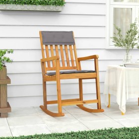 Rocking chair with solid acacia wood cushions by vidaXL, Garden chairs - Ref: Foro24-360026, Price: 105,99 €, Discount: %