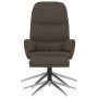 Sillón de relax y reposapiés piel de ante sintético gris oscuro de vidaXL, Sillones - Ref: Foro24-3097378, Precio: 134,99 €, ...