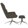 Sillón de relax y reposapiés piel de ante sintético gris oscuro de vidaXL, Sillones - Ref: Foro24-3097378, Precio: 134,99 €, ...