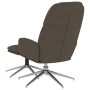 Sillón de relax y reposapiés piel de ante sintético gris oscuro de vidaXL, Sillones - Ref: Foro24-3097378, Precio: 134,99 €, ...