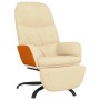 Sillón de relax con reposapiés de tela color crema de vidaXL, Sillones - Ref: Foro24-3097396, Precio: 99,85 €, Descuento: %