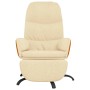 Sillón de relax con reposapiés de tela color crema de vidaXL, Sillones - Ref: Foro24-3097396, Precio: 99,85 €, Descuento: %