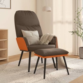 Sillón de relax con reposapiés tela marrón de vidaXL, Sillones - Ref: Foro24-3097367, Precio: 111,99 €, Descuento: %