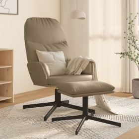 Sillón de relax y reposapiés de cuero sintético color capuchino de vidaXL, Sillones - Ref: Foro24-3097414, Precio: 127,99 €, ...