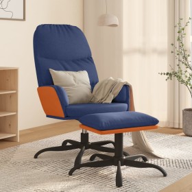 Sillón de relax con reposapiés tela azul de vidaXL, Sillones - Ref: Foro24-3097391, Precio: 115,99 €, Descuento: %