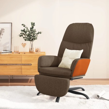 Sillón de relax con reposapiés de tela marrón de vidaXL, Sillones - Ref: Foro24-3097397, Precio: 98,34 €, Descuento: %