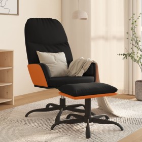 Sillón de relax con reposapiés tela negro de vidaXL, Sillones - Ref: Foro24-3097392, Precio: 124,57 €, Descuento: %