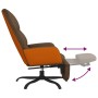 Relaxation armchair with brown fabric footrest by vidaXL, Armchairs - Ref: Foro24-3097397, Price: 98,34 €, Discount: %