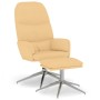 Sillón de relax y reposapiés piel de ante sintética color crema de vidaXL, Sillones - Ref: Foro24-3097380, Precio: 128,99 €, ...