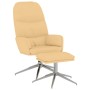 Sillón de relax y reposapiés piel de ante sintética color crema de vidaXL, Sillones - Ref: Foro24-3097380, Precio: 128,99 €, ...