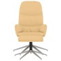 Sillón de relax y reposapiés piel de ante sintética color crema de vidaXL, Sillones - Ref: Foro24-3097380, Precio: 128,99 €, ...