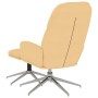 Sillón de relax y reposapiés piel de ante sintética color crema de vidaXL, Sillones - Ref: Foro24-3097380, Precio: 128,99 €, ...