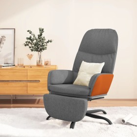 Sillón de relax con reposapiés tela gris claro de vidaXL, Sillones - Ref: Foro24-3097394, Precio: 100,99 €, Descuento: %