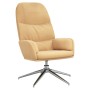 Sillón de relax y reposapiés piel de ante sintética color crema de vidaXL, Sillones - Ref: Foro24-3097380, Precio: 128,99 €, ...