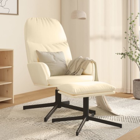 Relaxation armchair with footrest cream white synthetic leather by vidaXL, Armchairs - Ref: Foro24-3097409, Price: 127,57 €, ...