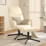 Sillón de relax con reposapiés cuero sintético blanco crema de vidaXL, Sillones - Ref: Foro24-3097409, Precio: 127,99 €, Desc...