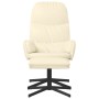 Sillón de relax con reposapiés cuero sintético blanco crema de vidaXL, Sillones - Ref: Foro24-3097409, Precio: 127,99 €, Desc...