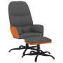 Relaxation armchair with dark gray fabric stool by vidaXL, Armchairs - Ref: Foro24-3097388, Price: 124,57 €, Discount: %