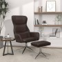 Sillón de relax con reposapiés cuero sintético brillante marrón de vidaXL, Sillones - Ref: Foro24-3097441, Precio: 135,77 €, ...