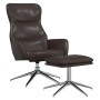 Sillón de relax con reposapiés cuero sintético brillante marrón de vidaXL, Sillones - Ref: Foro24-3097441, Precio: 135,77 €, ...