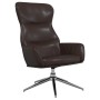 Sillón de relax con reposapiés cuero sintético brillante marrón de vidaXL, Sillones - Ref: Foro24-3097441, Precio: 135,77 €, ...