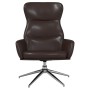 Sillón de relax con reposapiés cuero sintético brillante marrón de vidaXL, Sillones - Ref: Foro24-3097441, Precio: 135,77 €, ...